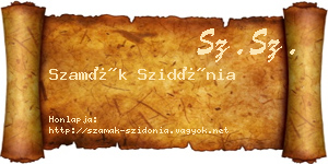 Szamák Szidónia névjegykártya